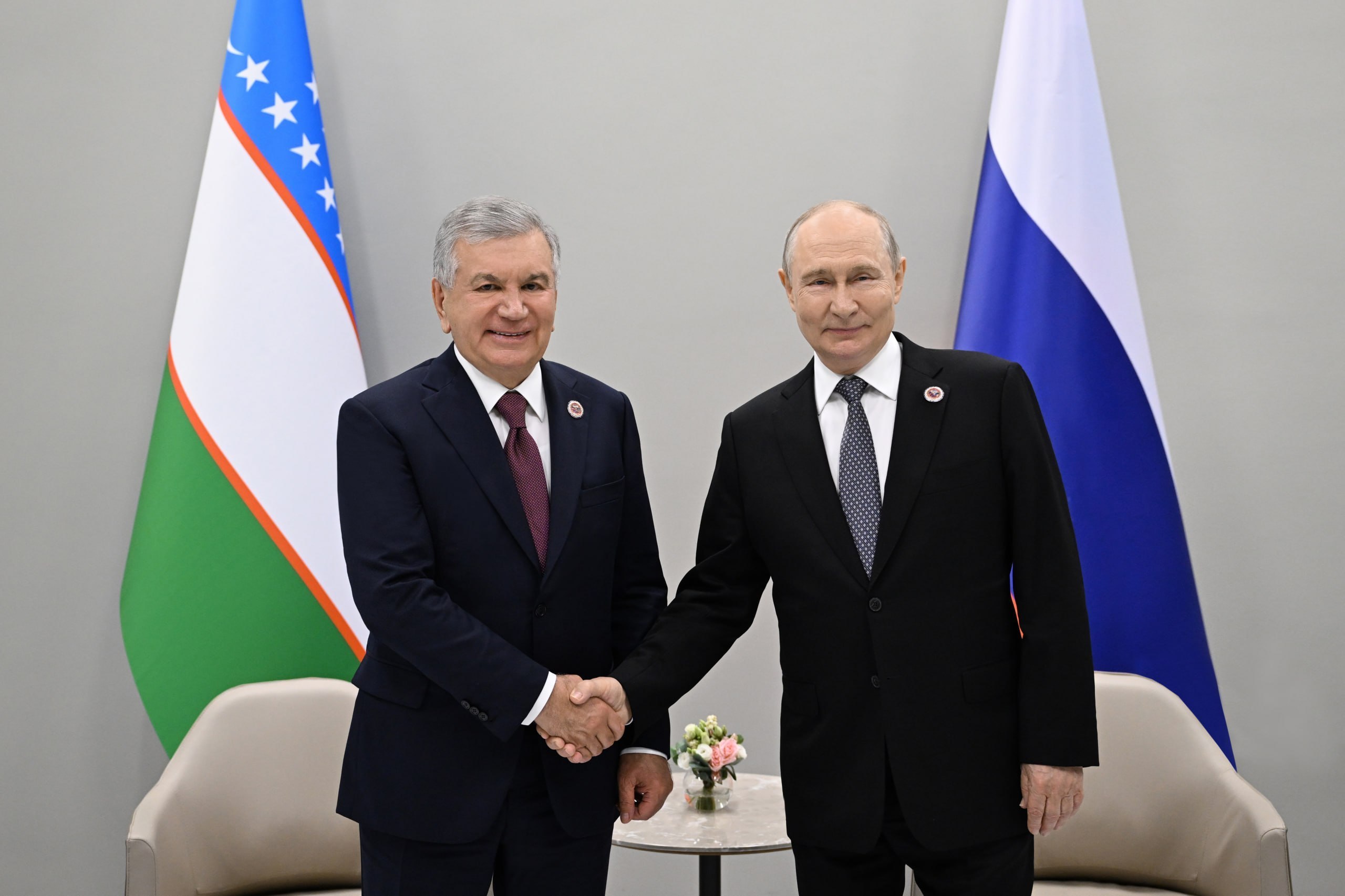 O‘zbekiston Respublikasi Prezidenti Shavkat Mirziyoyev va Rossiya Federatsiyasi Prezidenti Vladimir Putinning uchrashuvi bo‘lib o‘tdi.