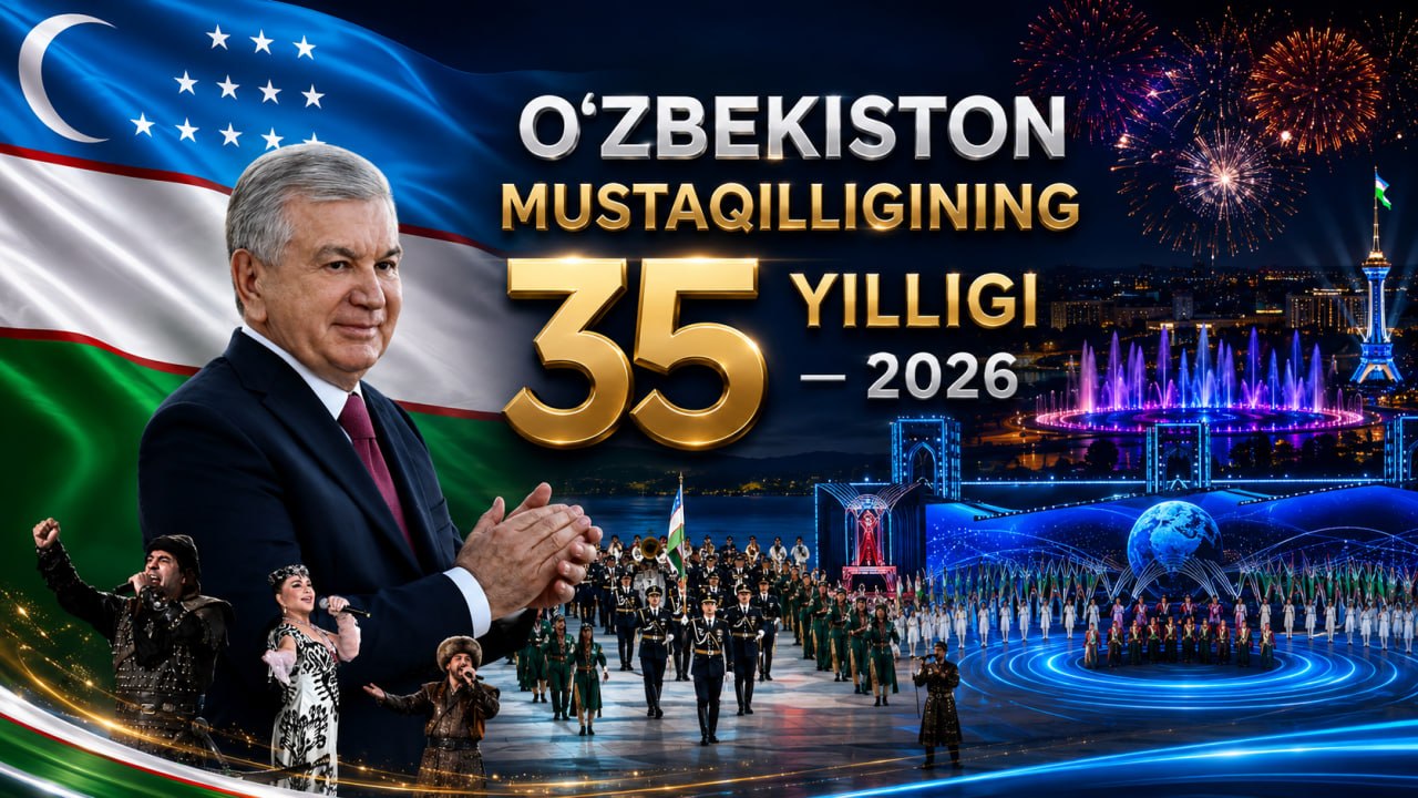 Istiqlolimizning 35 yilligiga bag‘ishlangan bayram shodiyonasi katta konsert dasturini to'liq holda bu yerda tomosha qilishingiz mumkin.